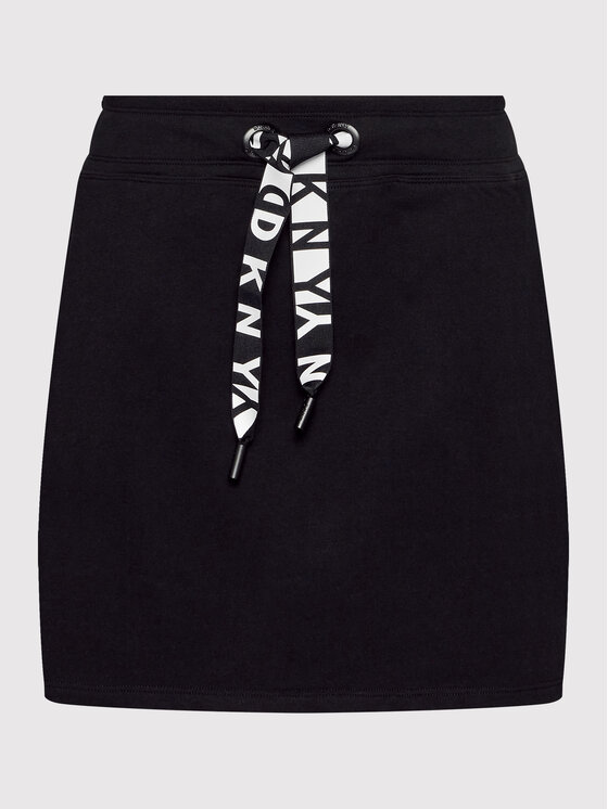 DKNY Sport DKNY Sport Φούστα από ύφασμα φούτερ DP2S5017 Μαύρο Regular Fit