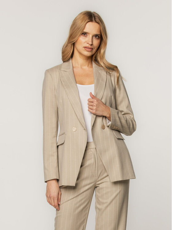 Willsoor Willsoor Marynarka 67931 Beżowy Regular Fit