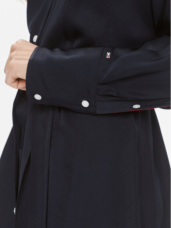 Tommy Hilfiger Tommy Hilfiger Košilové šaty WW0WW40245 Tmavomodrá Regular Fit