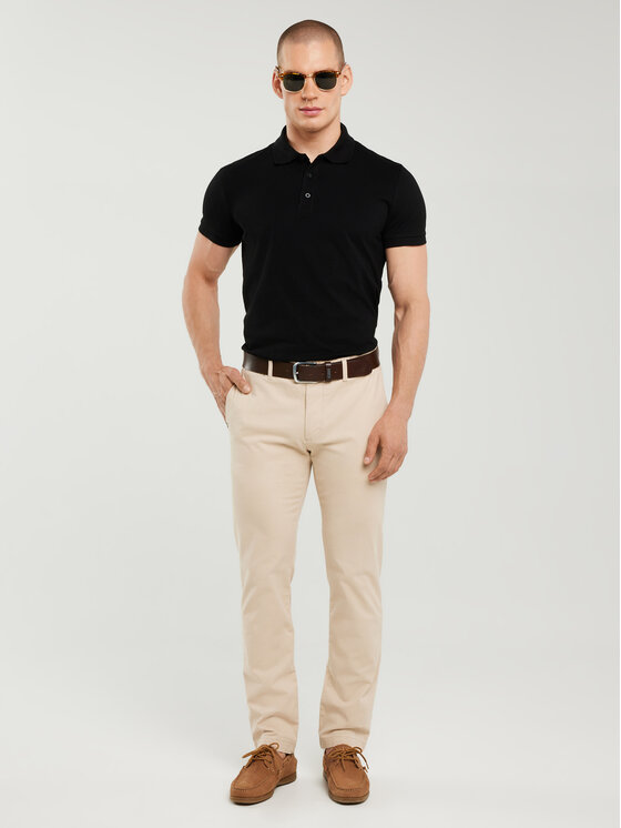 BIG STAR BIG STAR Polo MARKOLINOS Czarny Basic Fit