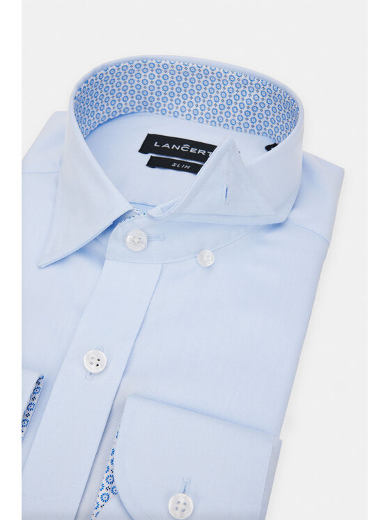 Lancerto Lancerto Koszula Dana KO073123000032 Błękitny Slim Fit