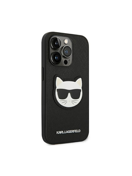 KARL LAGERFELD KARL LAGERFELD Etui na telefon Saffiano Choupette Head Patch Case Czarny