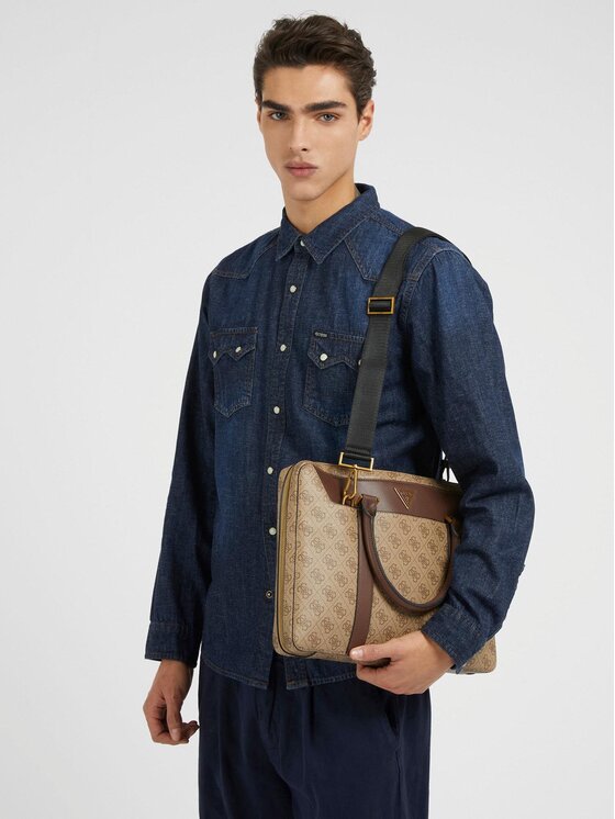 Guess Guess Torba na laptopa Vezzola Smart HMEVZL P3138 Beżowy