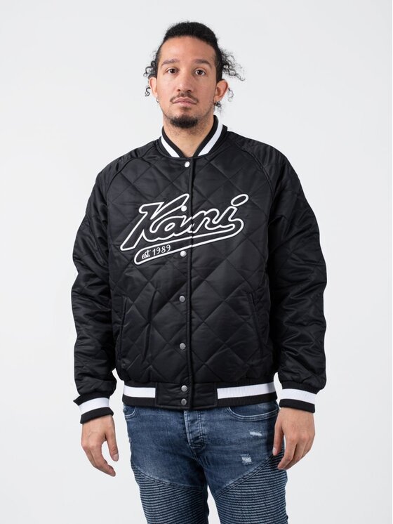 Karl Kani Karl Kani Bundy bomber VARSITY PADDED SOUVENIR JACKET Čierna Regular Fit