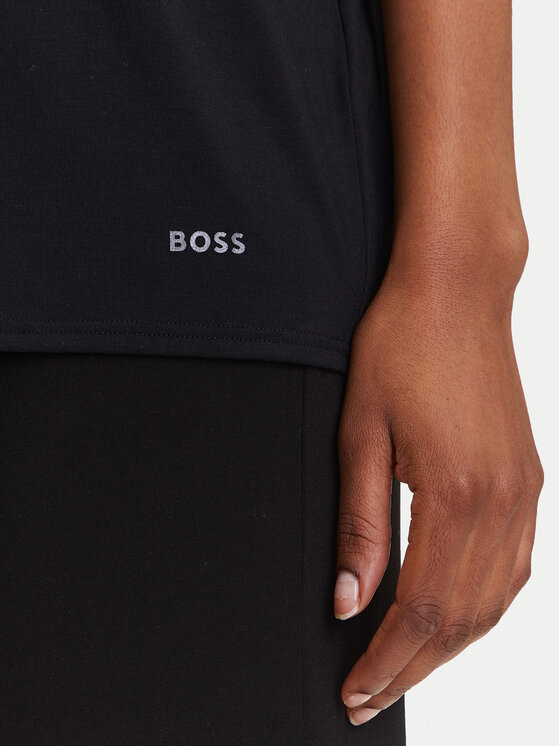 BOSS BOSS Koszulka piżamowa Sheen 50545569 Czarny Relaxed Fit