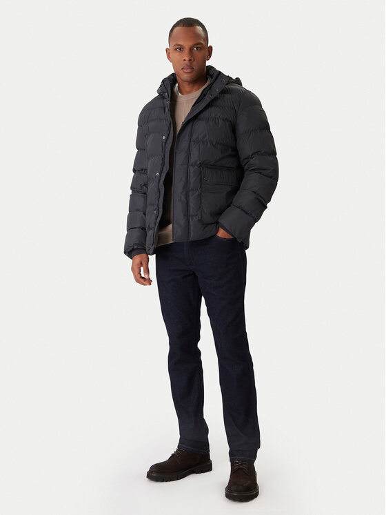 Geox Geox Zimní bunda Leitan M5628C T3266 F9112 Černá Regular Fit