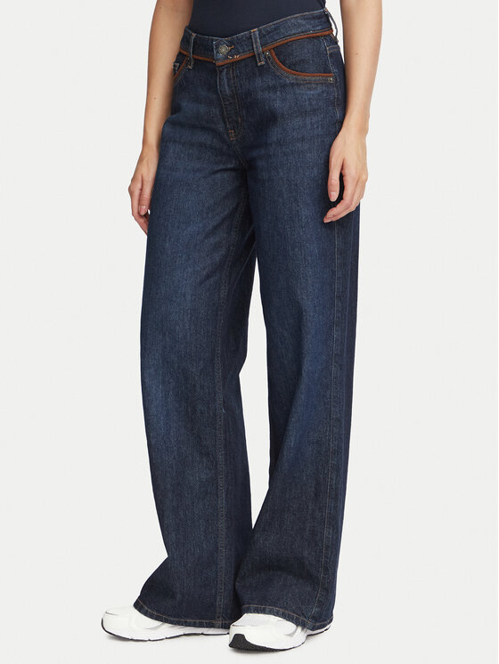 Guess Jeans Guess Jeans Traperice W6BA0Y D1793 Tamnoplava Wide Leg