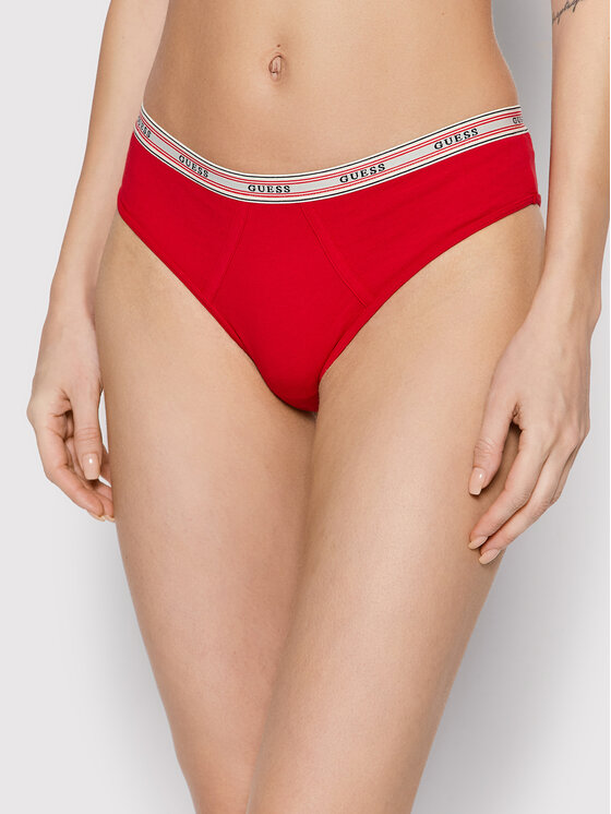 Guess Класически дамски бикини Abbie O1BE10 JR06P Червен