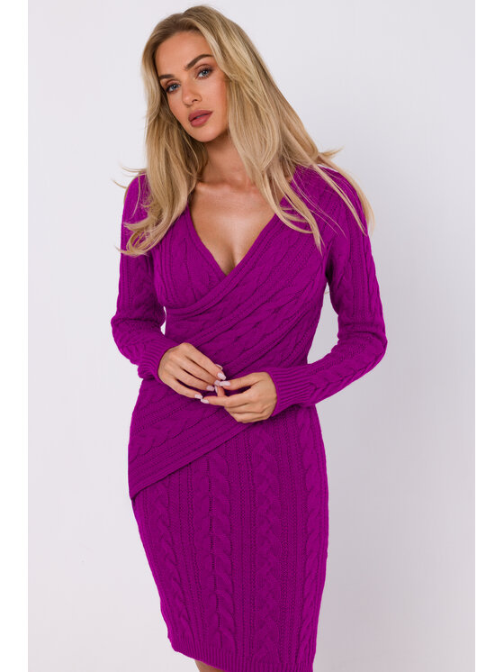 Made of Emotion Made of Emotion Vestito di maglia M773 Viola Modern Fit