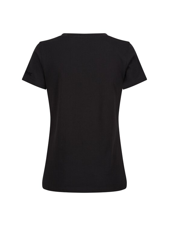 Regatta Regatta T-Shirt Fingal VIII Enjoy Every Moment Czarny Short Fit