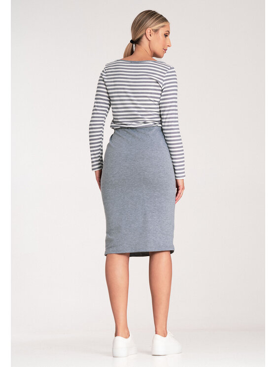 FIGL FIGL Sukienka codzienna M1057 Szary Regular Fit