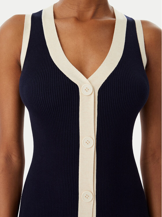 Selmark Selmark Paplūdimio suknelė BO796 Tamsiai mėlyna Slim Fit