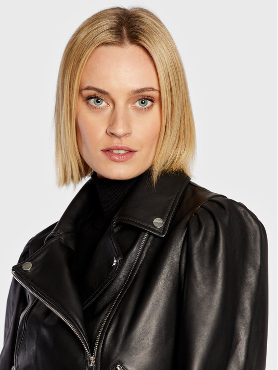 ba&sh ba&sh Lederjacke Perfecto Neli 1H22NELI Schwarz Regular Fit