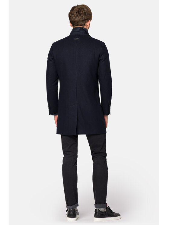 Lancerto Lancerto Płaszcz wełniany PC073223000005 Granatowy Regular Fit