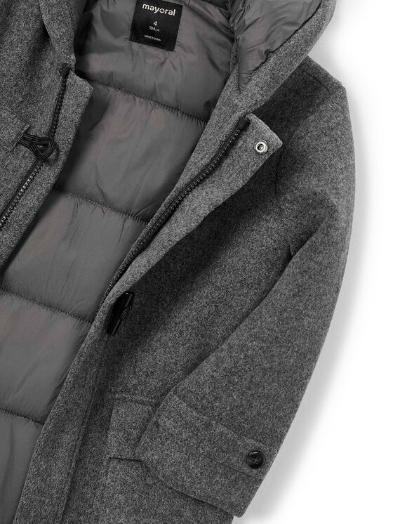 Mayoral Mayoral Зимно палто 4423 Сив Regular Fit