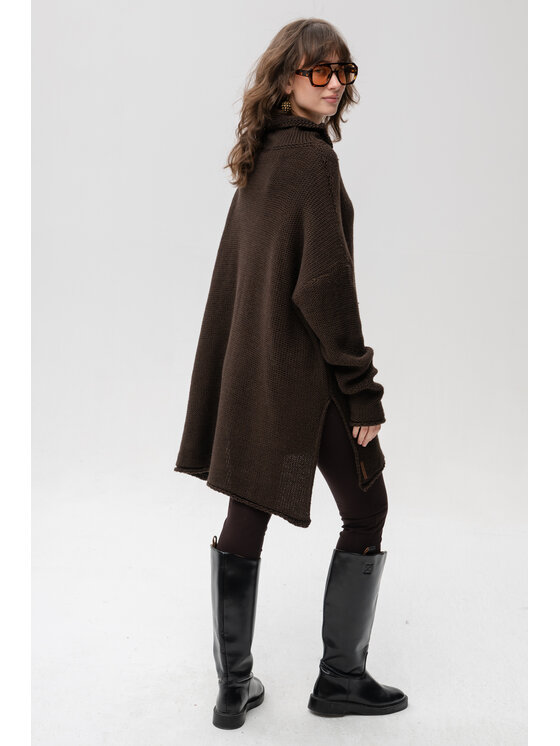 blue shadow blue shadow Sweter Guliwer Brązowy Regular Fit