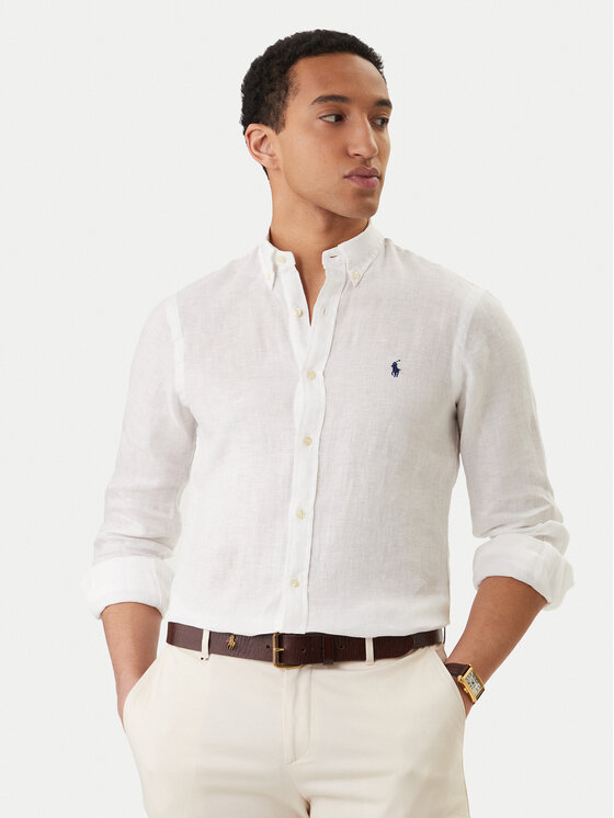 Polo Ralph Lauren Polo Ralph Lauren Cămașă 710968915505 Alb Slim Fit