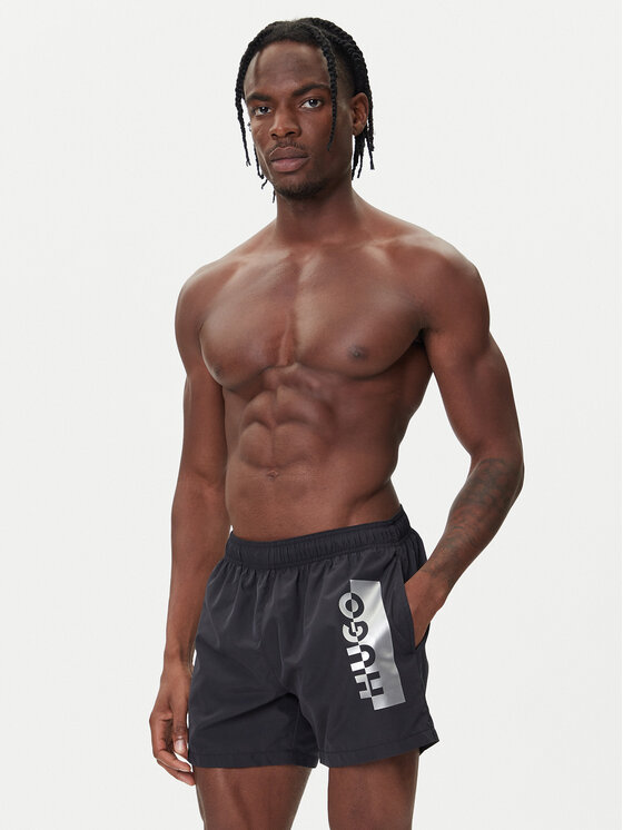 HUGO HUGO Kupaće gaće i hlače Silver 50549864 Crna Regular Fit