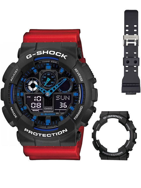 Casio Casio Zegarek GA-100-Set034 Czerwony