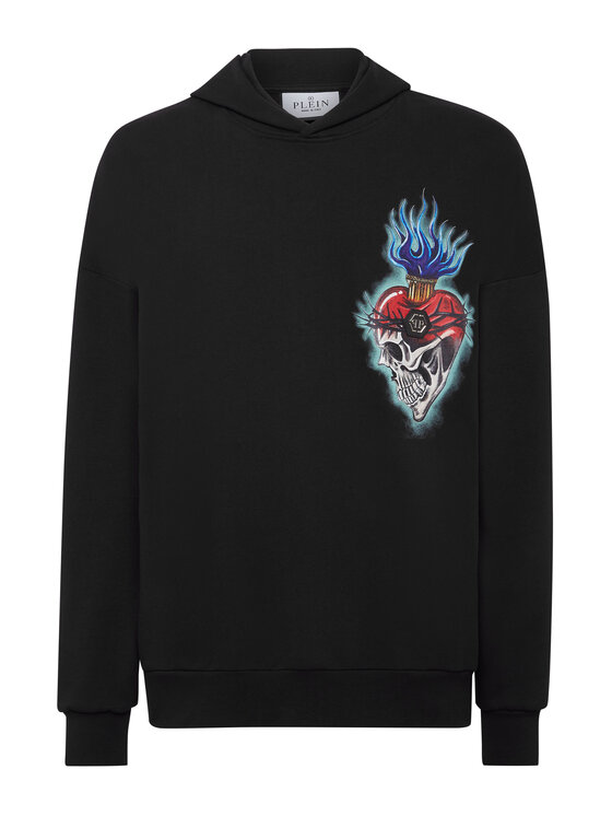PHILIPP PLEIN PHILIPP PLEIN Mikina 1659 Čierna Regular Fit