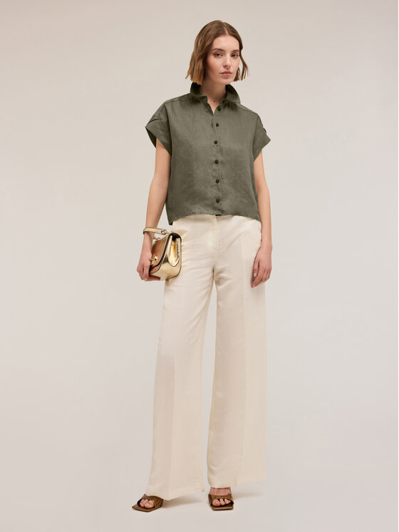 Motivi Motivi Camicia 5227W000473N035 Verde Regular Fit