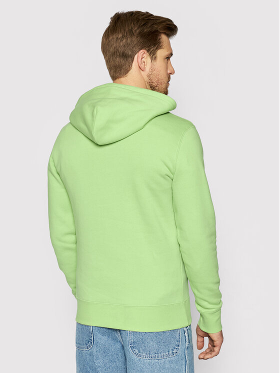 HUF HUF Felpa Essentials Og Logo PF00099 Verde Regular Fit