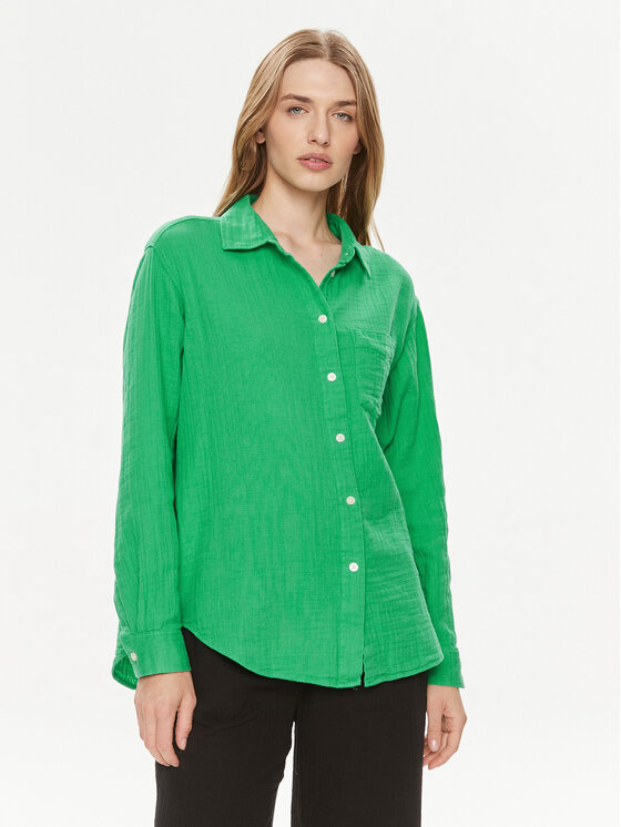 Gap Gap Marškiniai 885282-02 Žalia Relaxed Fit