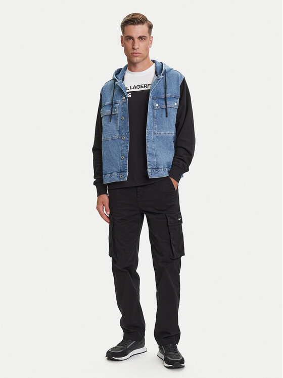 Karl Lagerfeld Jeans Karl Lagerfeld Jeans Jeansová bunda A3M14007 Modrá Regular Fit