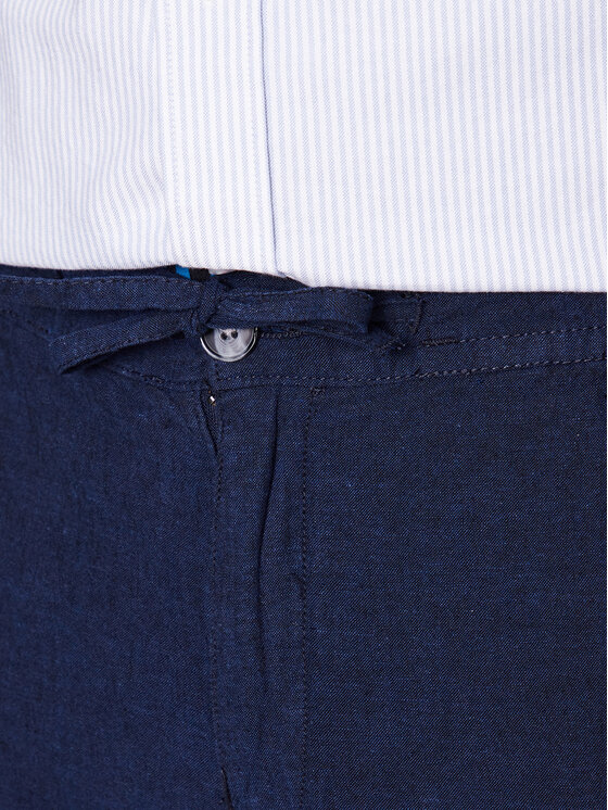 Lindbergh Lindbergh Kalhoty z materiálu 30-008003 Modrá Tapered Fit