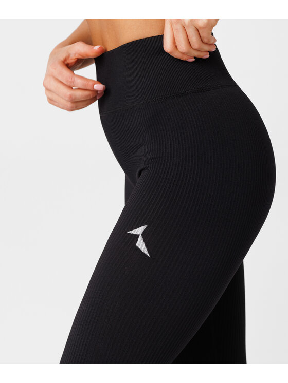Carpatree Carpatree Legginsy Rib leggings Czarny Fitted Fit