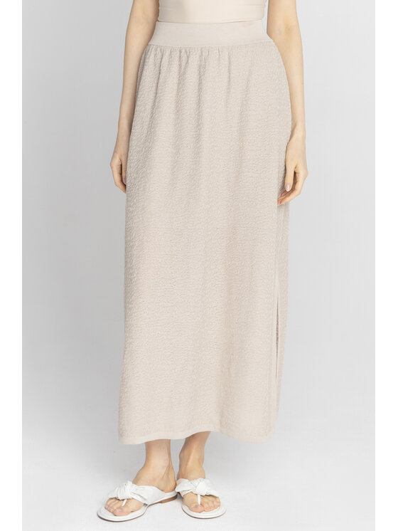 Deni Cler Milano Deni Cler Milano Spódnica maxi T-DC-712D-F2-20-12-1 Beżowy Regular Fit