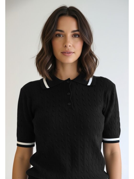 FIGL FIGL Polo M1268 Czarny Regular Fit