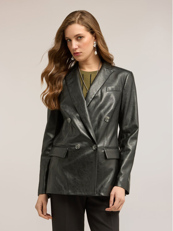 Motivi Motivi Giacca in similpelle Q029Q001042N033 Nero Regular Fit