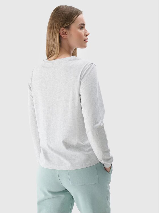 4F 4F Longsleeve 4FWMM00TLONF431-27M Szary Oversize