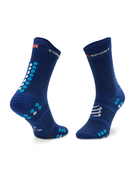 Compressport Compressport Дълги чорапи unisex Pro Racing Socks V4.0 Run High XU00046B_533 Тъмносин
