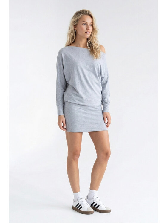FIGL FIGL Každodenné šaty M1345 Sivá Loose Fit