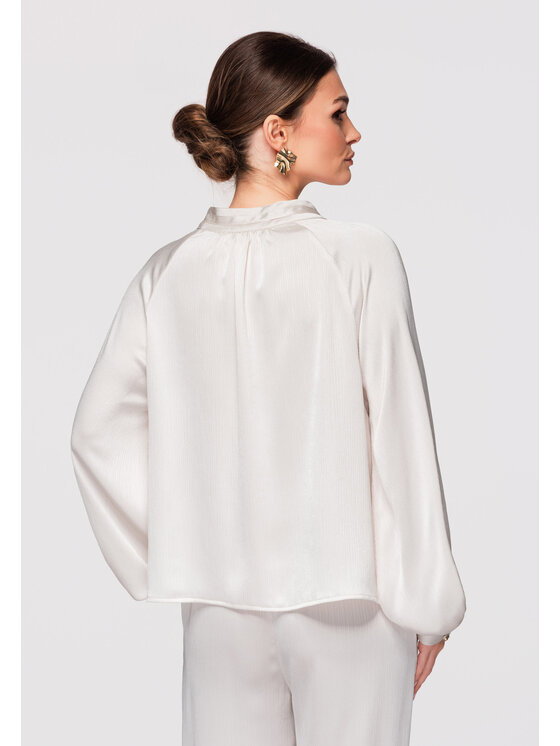 Ombre Ombre Bluzka OW-TS-E0024 Biały Loose Fit