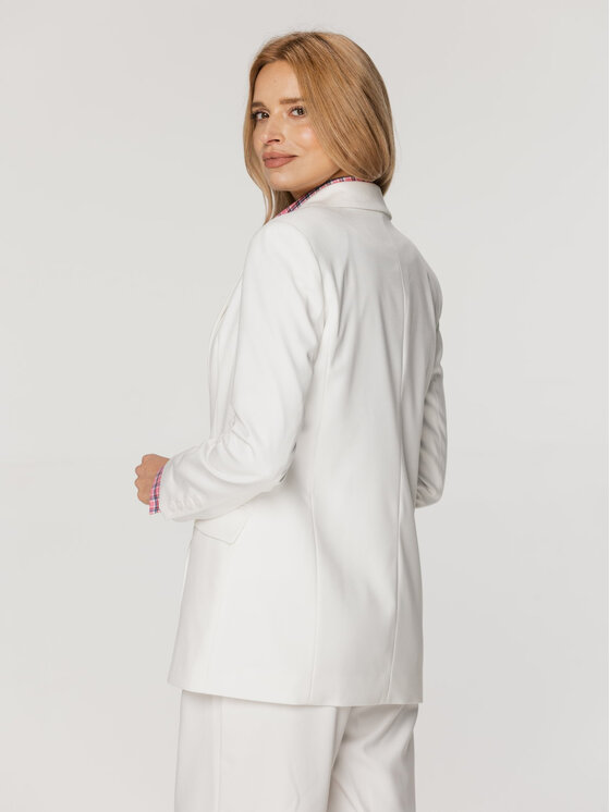 Willsoor Willsoor Marynarka 67747 Biały Regular Fit