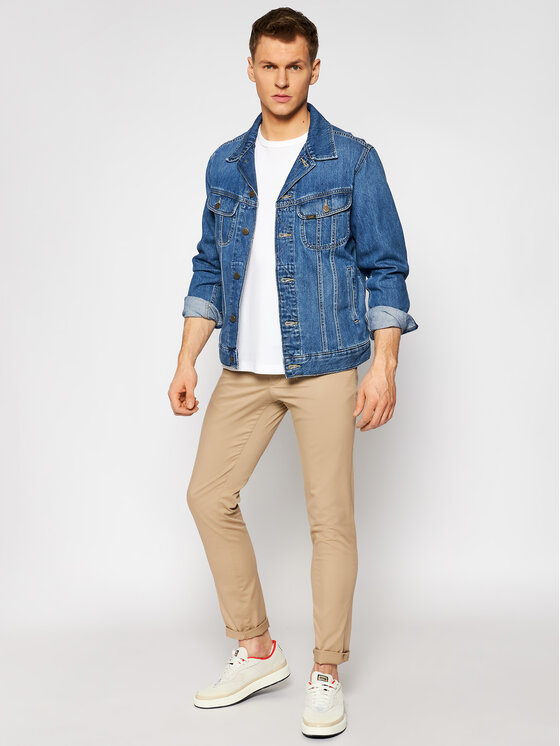Lee Lee Giacca di jeans Rider L89ZLJPI 112124002 Blu scuro Regular Fit