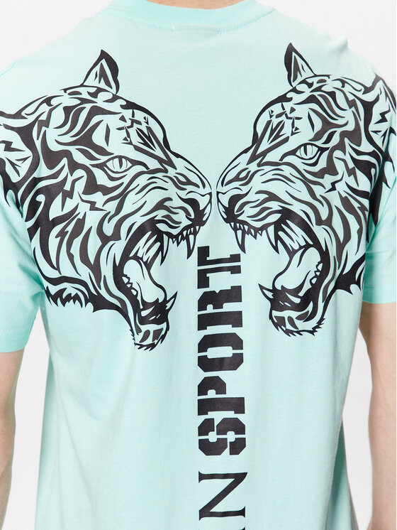 Plein Sport Plein Sport T-Shirt SACC MTK6034 SJY001N Zelená Regular Fit