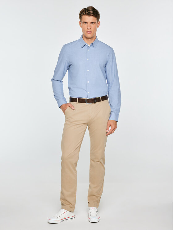 BIG STAR BIG STAR Koszula GIBINER Niebieski Basic Fit