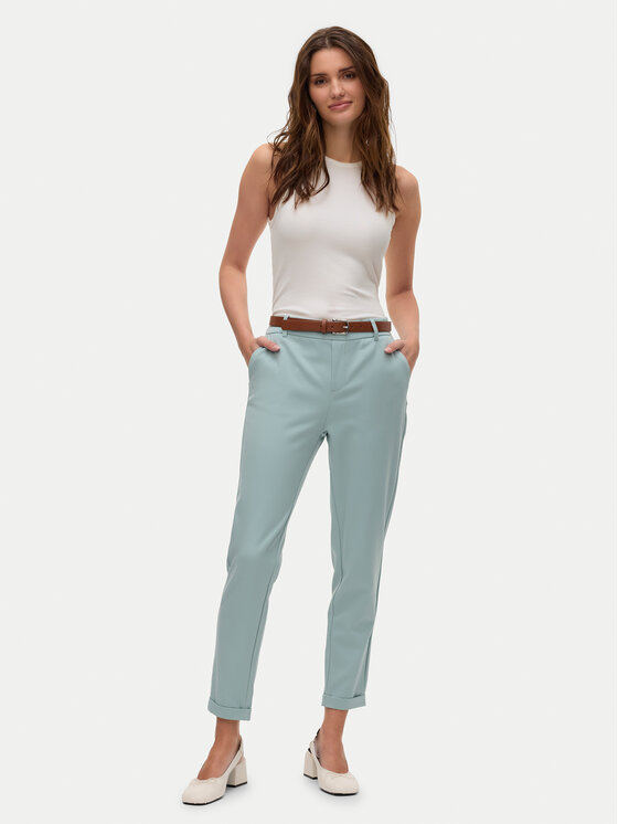 Vero Moda Vero Moda Chinosy Maya 10225280 Zielony Regular Fit