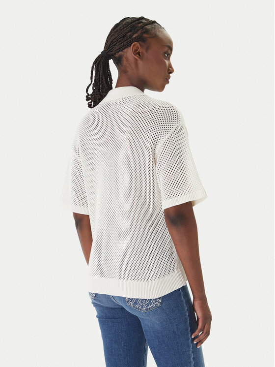 Liu Jo Sport Liu Jo Sport Tricou polo TA6110 MS71G Écru Regular Fit