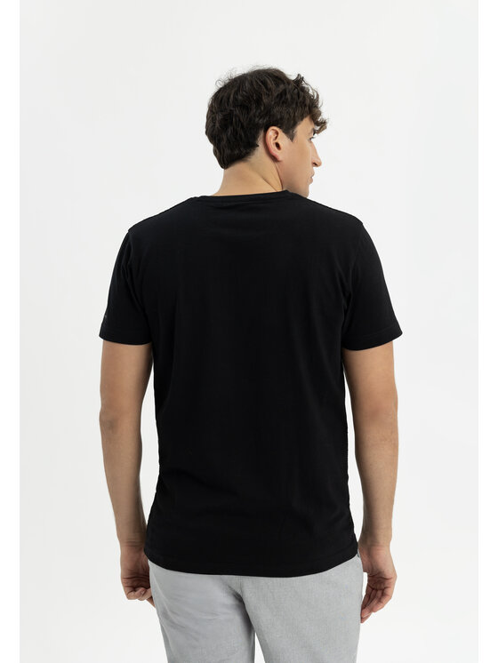 Volcano Volcano T-Shirt TM-DARK Czarny Regular Fit