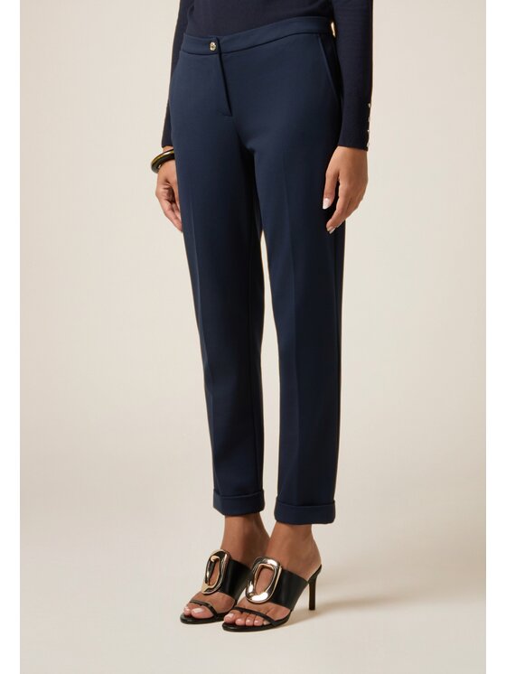 Oltre Oltre Pantaloni di tessuto P030R008785N034 Blu Regular Fit