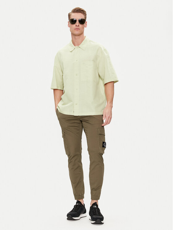 Calvin Klein Jeans Calvin Klein Jeans Koszula J30J325173 Zielony Relaxed Fit