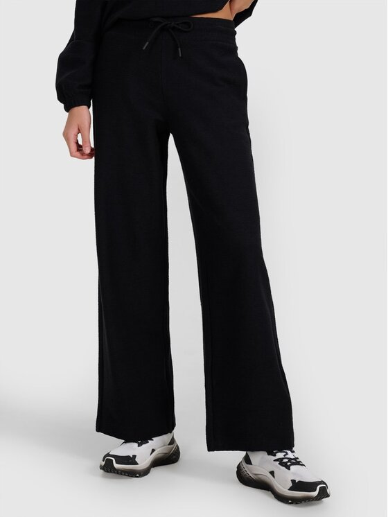 4F 4F Παντελόνι φόρμας 4FRAW25TTROF1669-20S Μαύρο Oversize