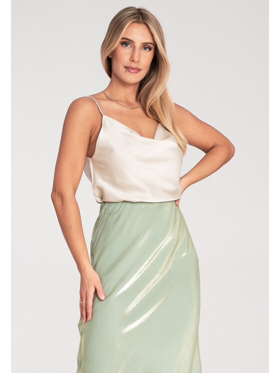 FIGL FIGL Top M1099 Béžová Regular Fit