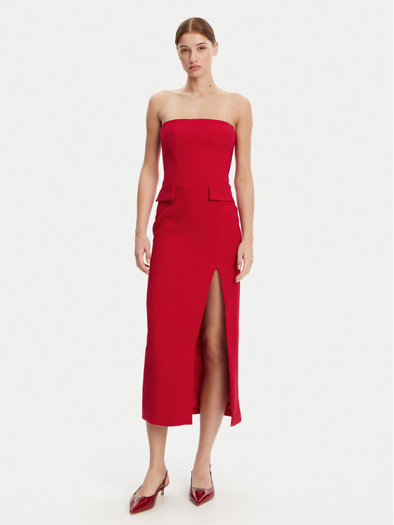 BARDOT Koktejlové šaty 59728DB Červená Slim Fit