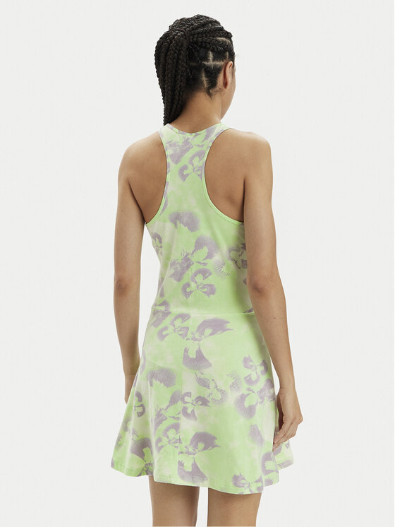 adidas adidas Rochie de vară Floral Graphic IS4246 Verde Slim Fit